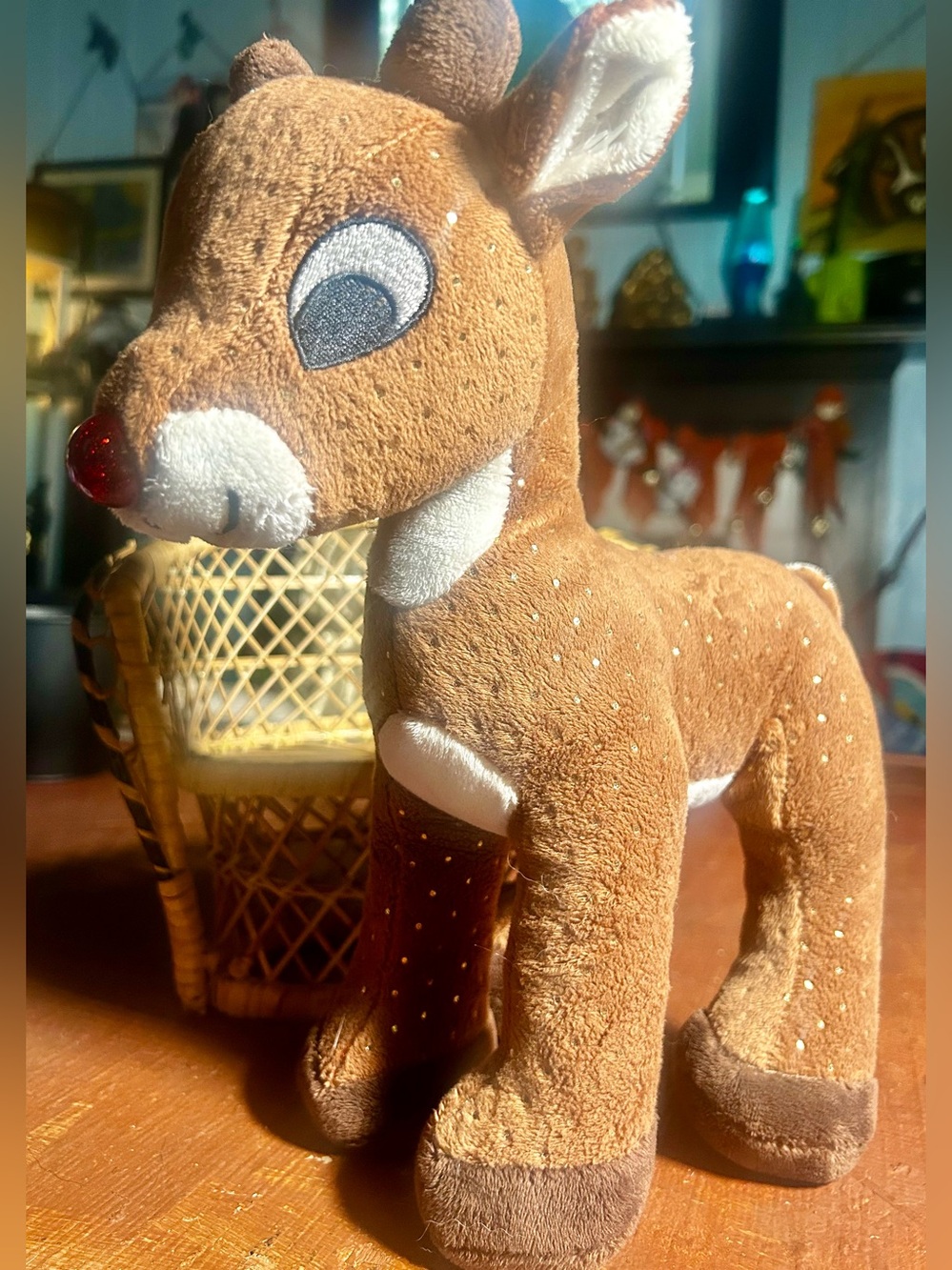 Rudolph the Red-Nosed Reindeer Plush with Hard Plastic Nose